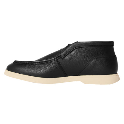 Black - Back - Boss Mens Sienne Desb Leather Chukka Boots