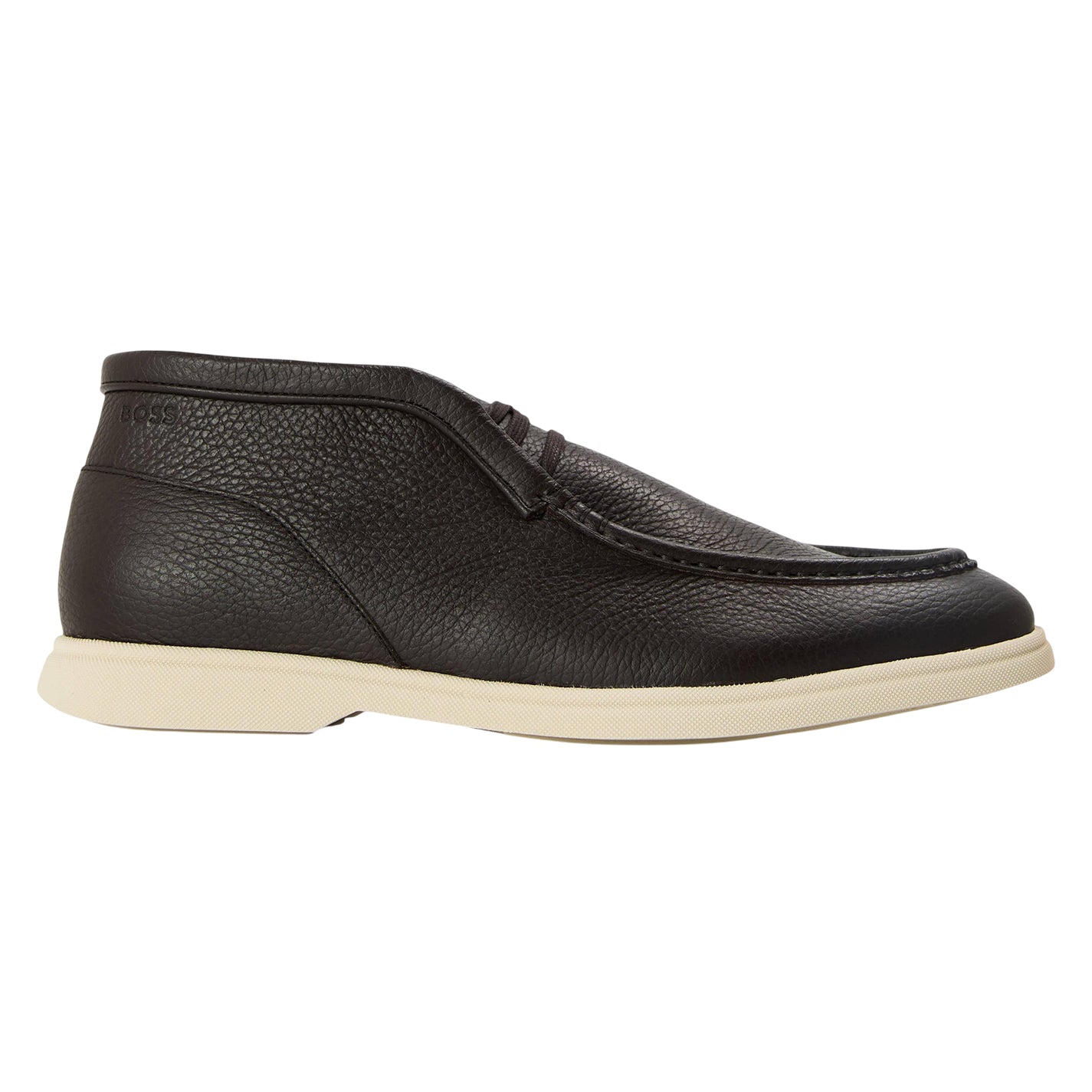 Dark Brown - Front - Boss Mens Sienne Desb Leather Chukka Boots