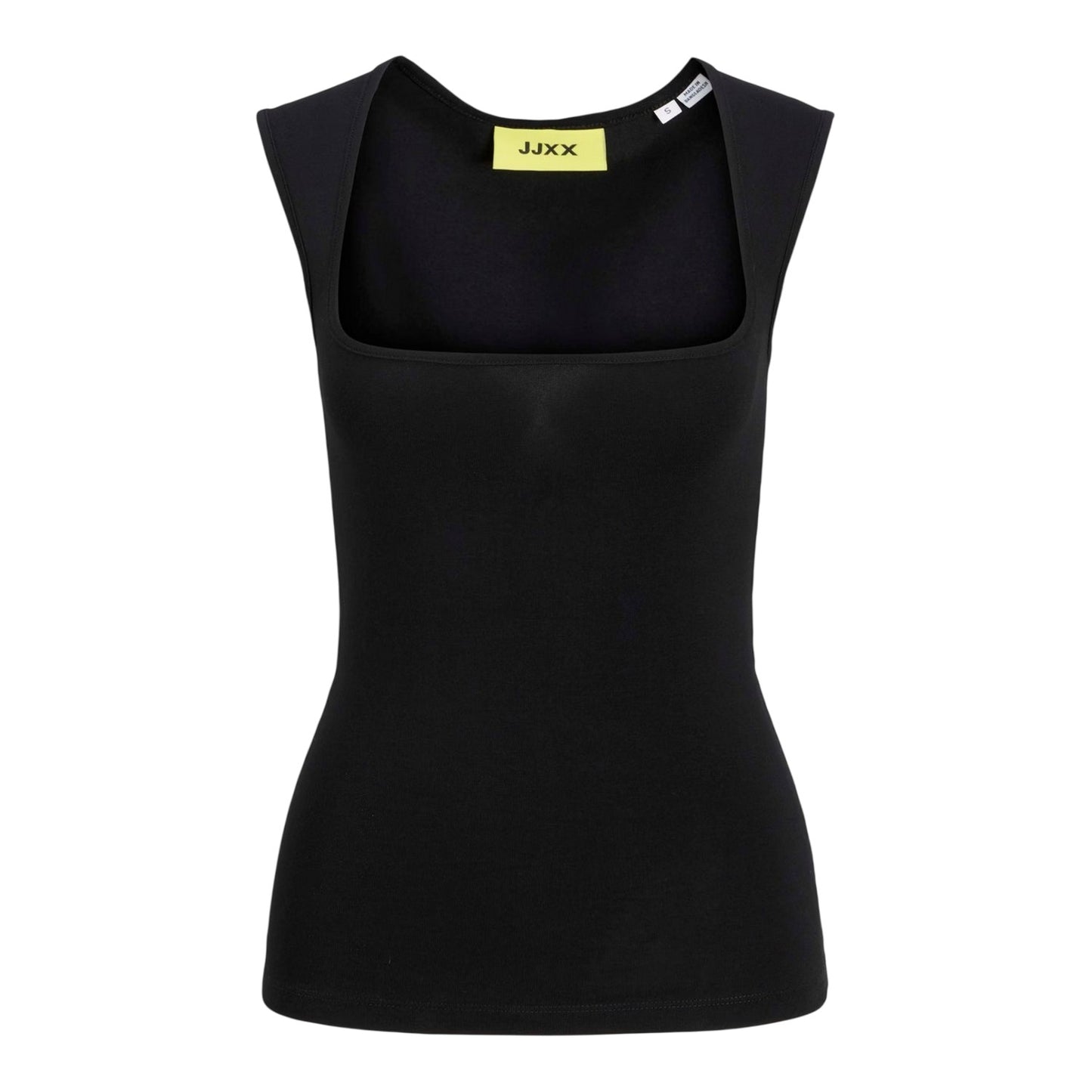 Black - Front - JJXX Womens-Ladies Square Neck Top