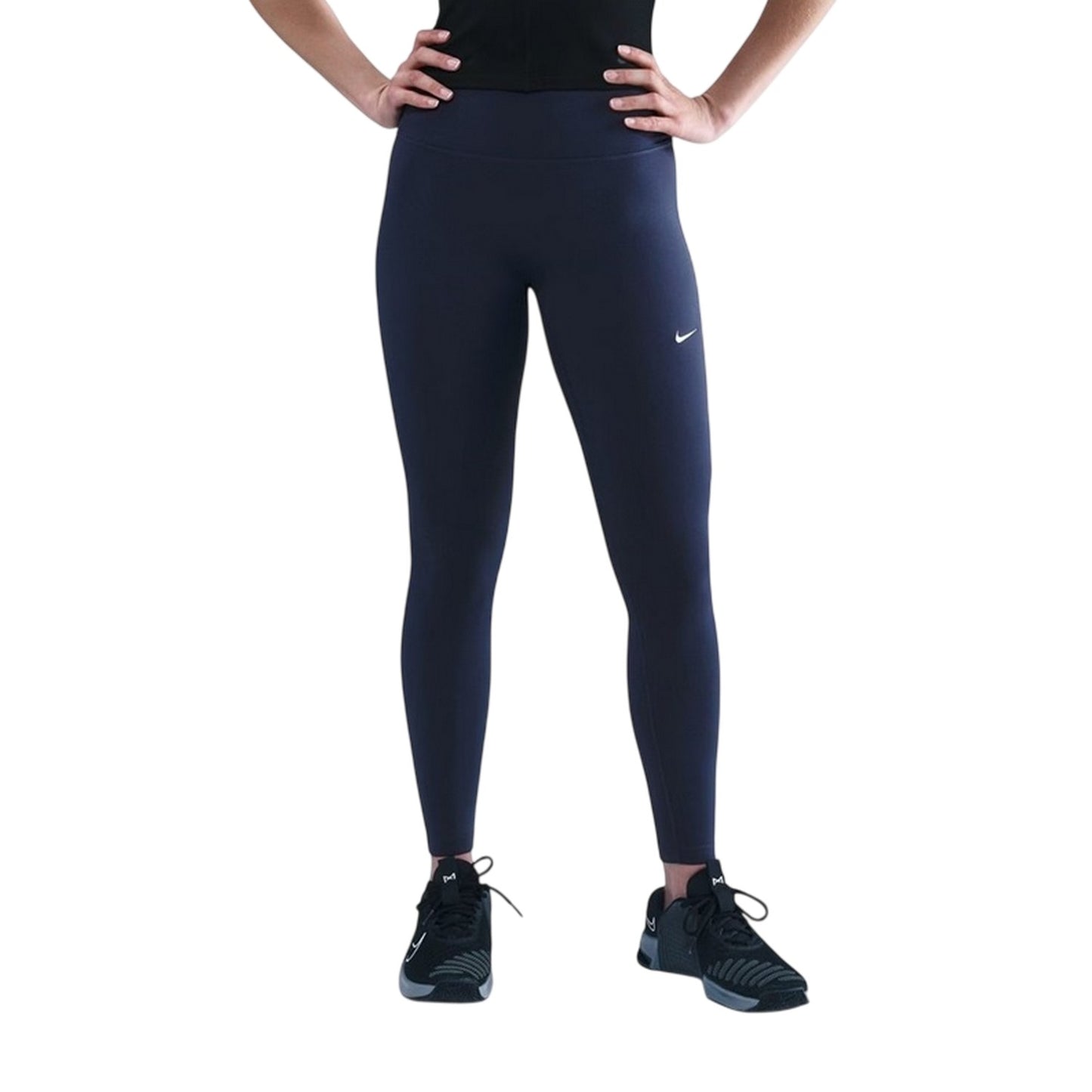 Midnight Navy - Front - Nike Womens-Ladies One Polyester High Waist Leggings