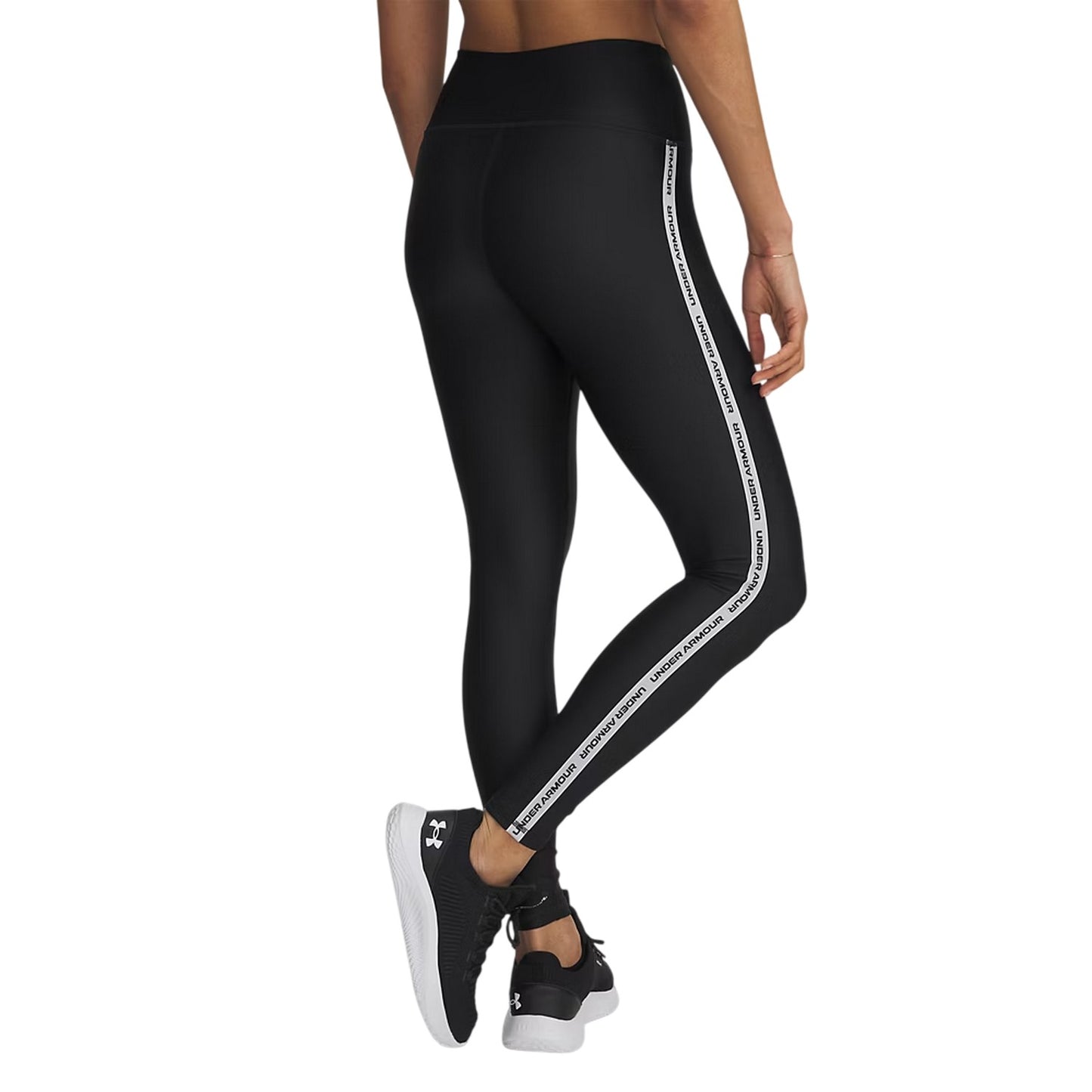 Black - Back - Under Armour Womens-Ladies Tech Running Leggings