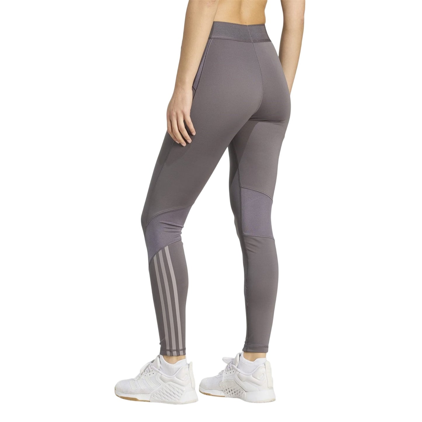 Clay Strata - Back - Adidas Womens-Ladies Hyperglam 3 Stripes Leggings