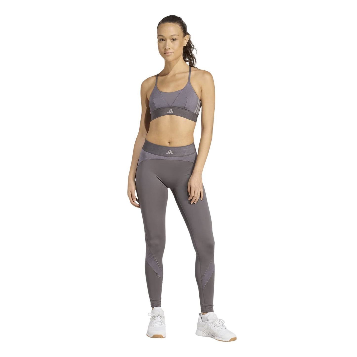 Clay Strata - Lifestyle - Adidas Womens-Ladies Hyperglam 3 Stripes Leggings