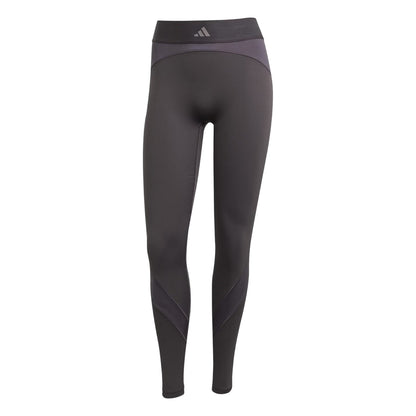 Clay Strata - Front - Adidas Womens-Ladies Hyperglam 3 Stripes Leggings
