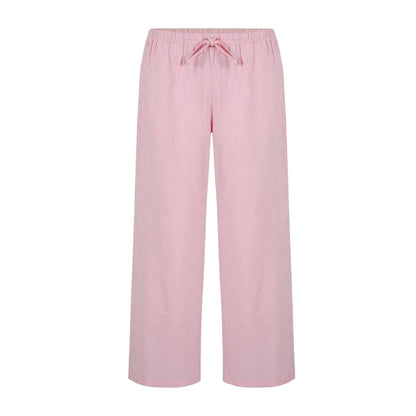 Pink - Lifestyle - Miso Womens-Ladies Notch Neck Short-Sleeved Top & Bottom Set