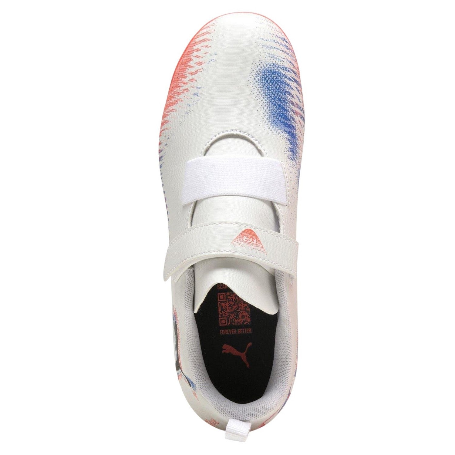 White-Black-Red - Side - Puma Childrens-Kids Future 8 Club Synthetic Firm Ground Football Boots