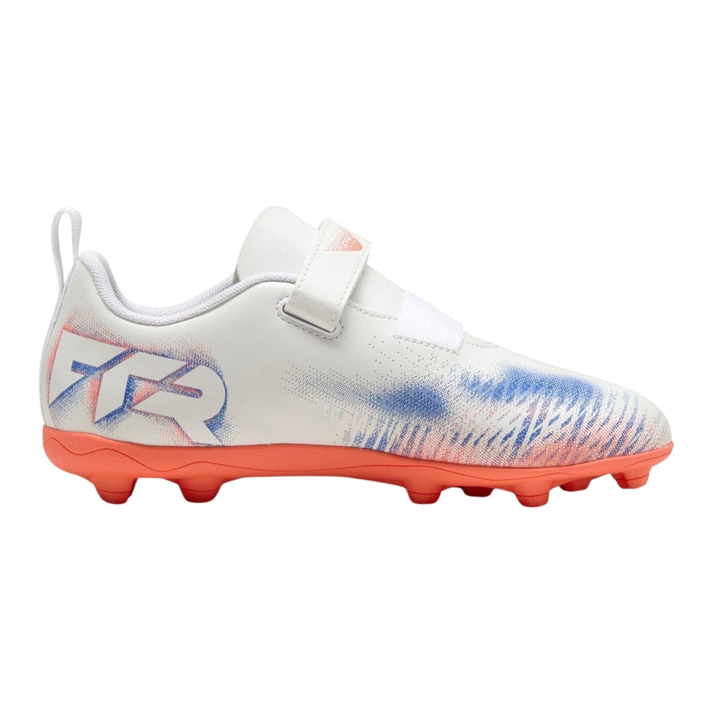 White-Black-Red - Front - Puma Childrens-Kids Future 8 Club Synthetic Firm Ground Football Boots