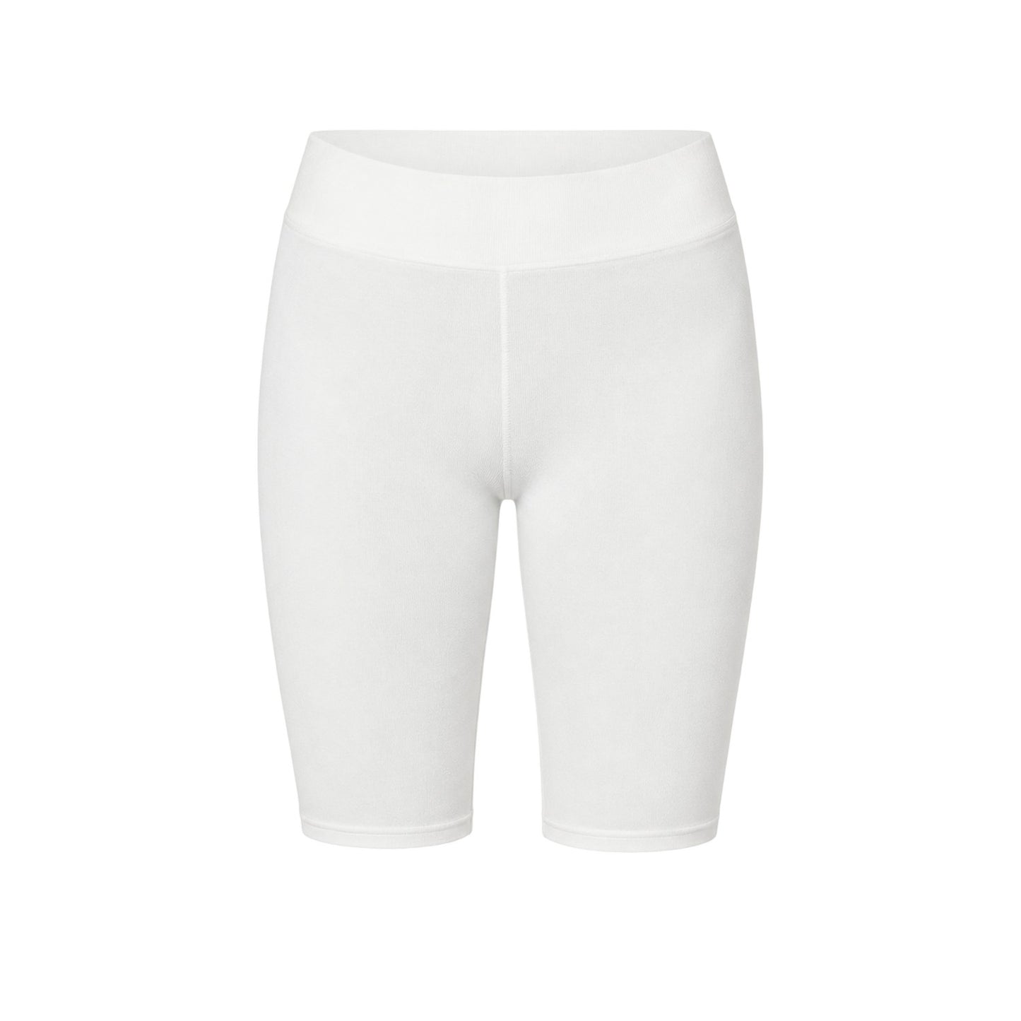 White - Front - Honeyz Womens-Ladies Signature Slim Cycling Shorts