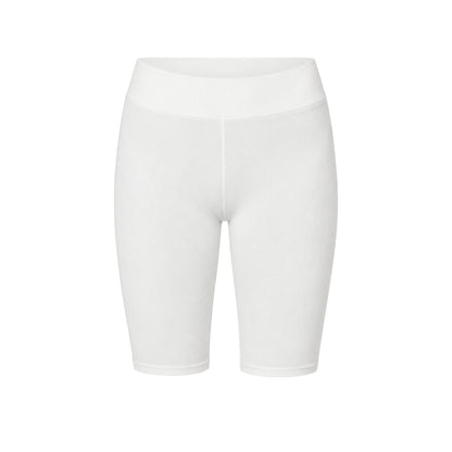 White - Front - Honeyz Womens-Ladies Signature Slim Cycling Shorts