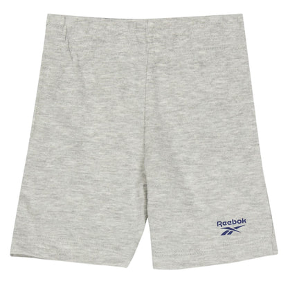 Light Grey Heather - Front - Reebok Childrens-Kids Logo Large Pocket Shorts