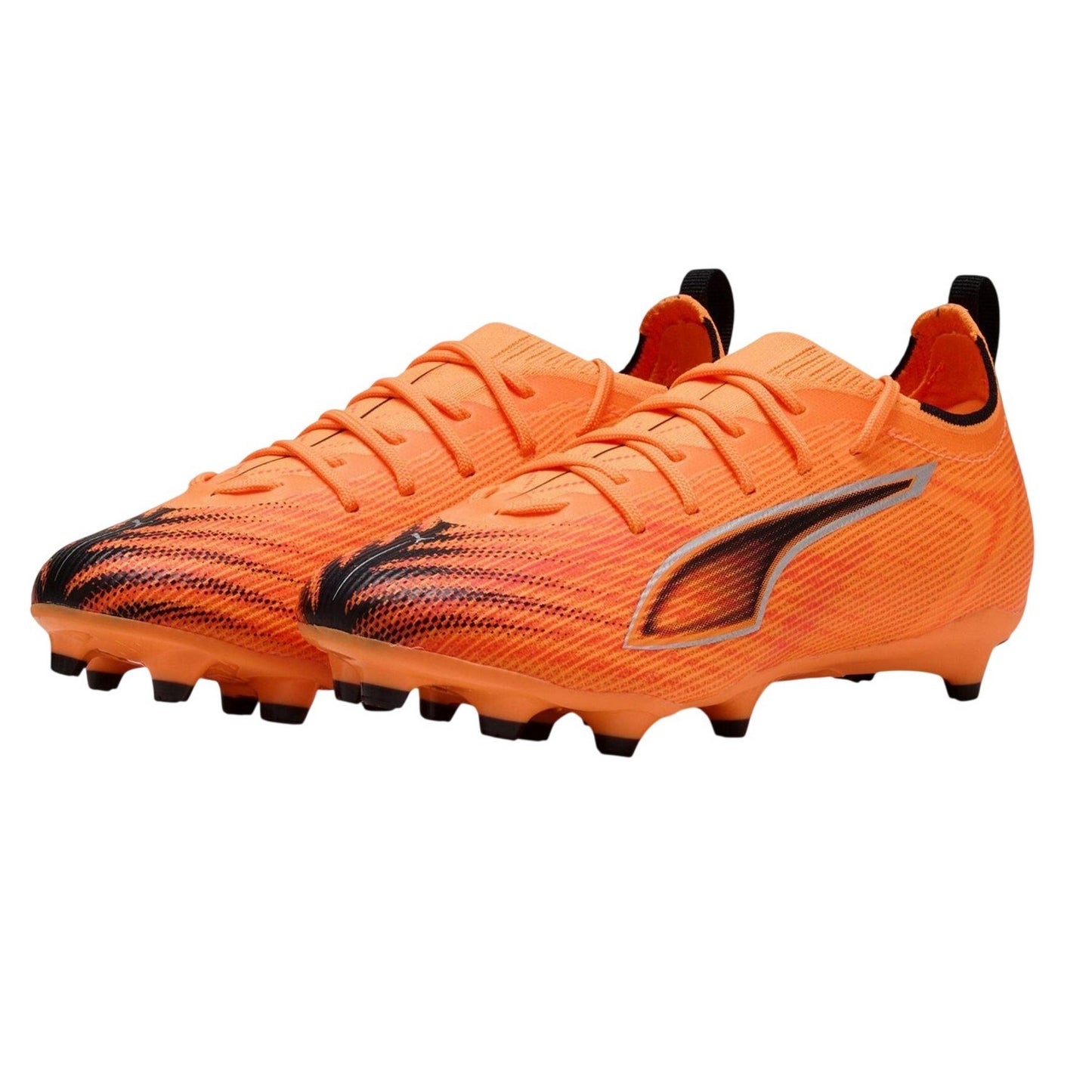 Orange-Black - Pack Shot - Puma Childrens-Kids Ultra 5 Pro Firm Ground Football Boots