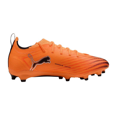 Orange-Black - Front - Puma Childrens-Kids Ultra 5 Pro Firm Ground Football Boots