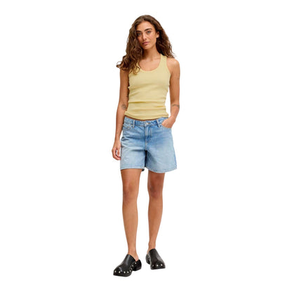 Light Blue - Side - JJXX Womens-Ladies Seville Denim Jean Shorts