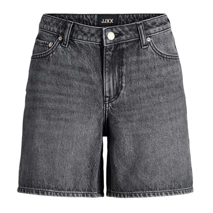 Dark Grey - Front - JJXX Womens-Ladies Seville Denim Jean Shorts