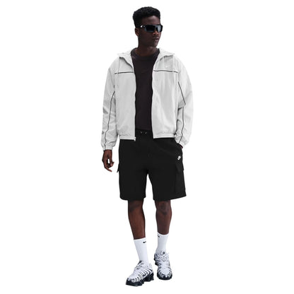 Obsidian Black-White - Side - Nike Mens Sportswear Club Fleece Cargo Shorts