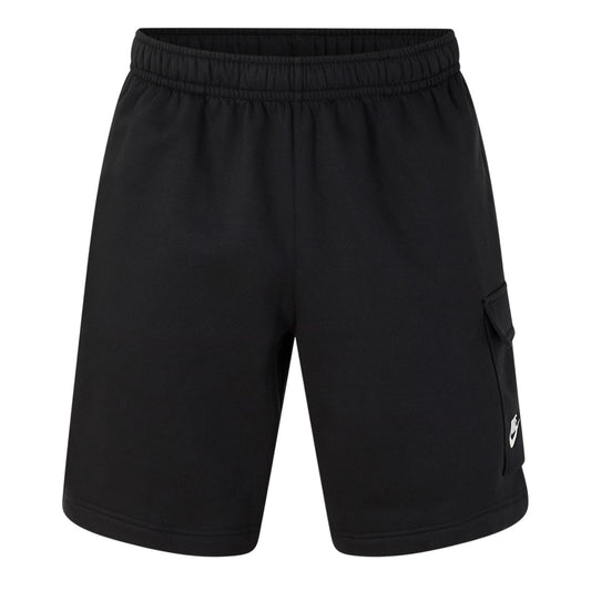 Obsidian Black-White - Front - Nike Mens Sportswear Club Fleece Cargo Shorts
