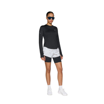 Black - Side - Nike Womens-Ladies Swift 2 in 1 Running Shorts