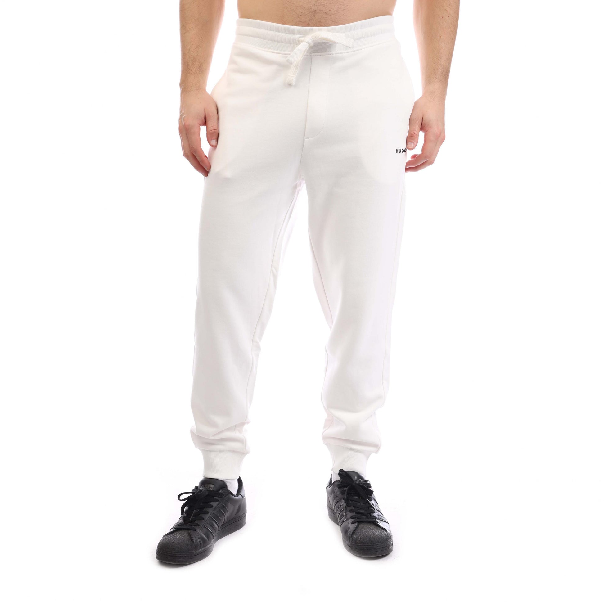 Natural - Front - Hugo Mens Dayote Logo Jogging Bottoms