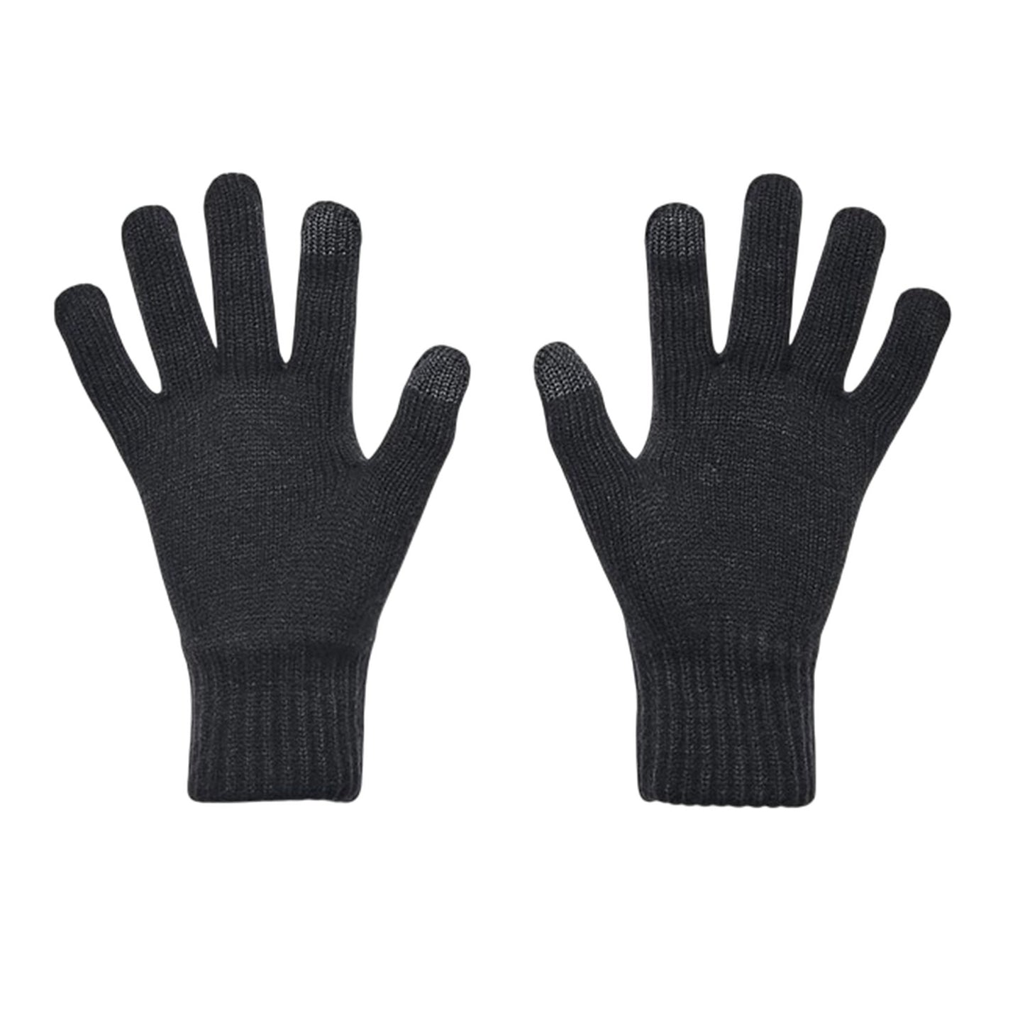 Black - Back - Under Armour Mens Halftime Fleece Winter Gloves