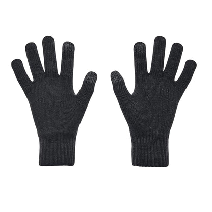 Black - Back - Under Armour Mens Halftime Fleece Winter Gloves