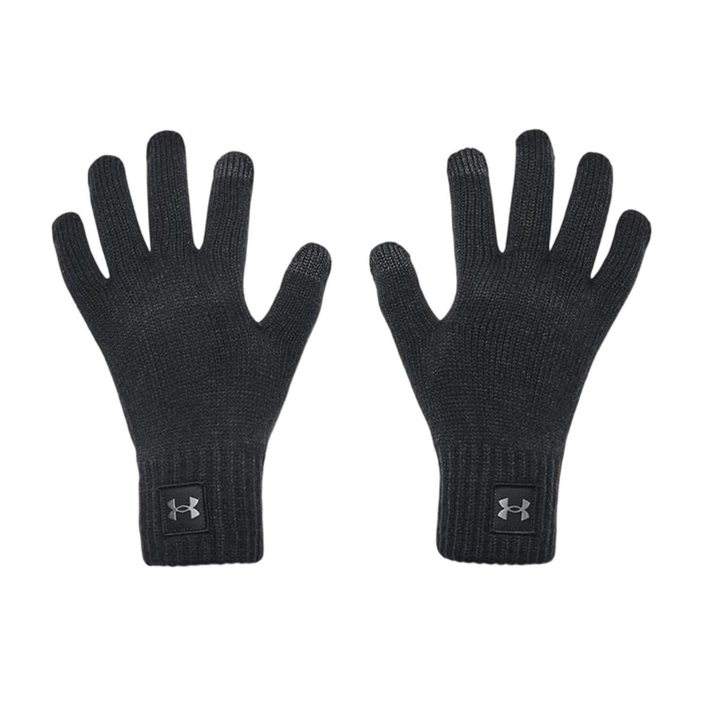 Black - Front - Under Armour Mens Halftime Fleece Winter Gloves
