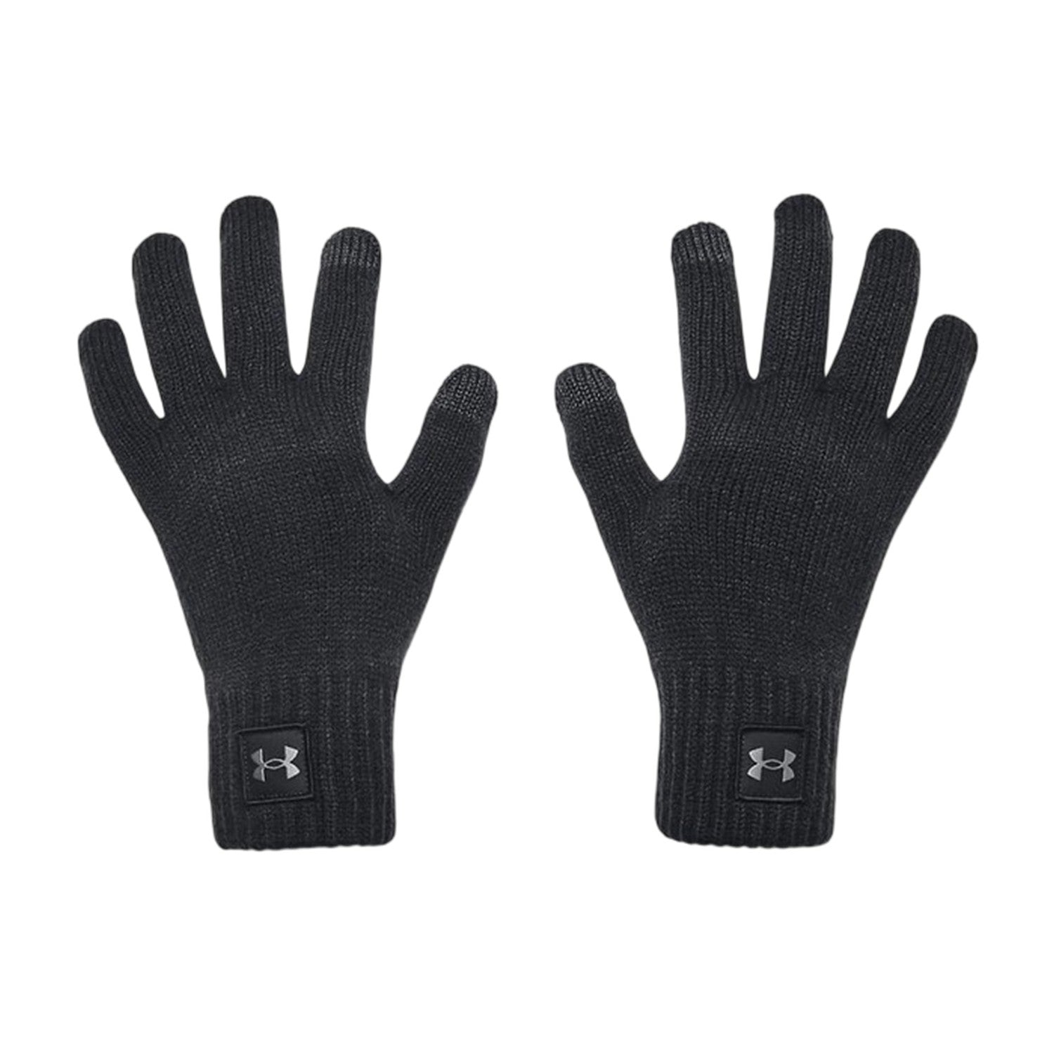 Black - Front - Under Armour Mens Halftime Fleece Winter Gloves