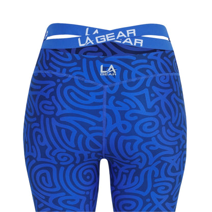 Blue - Side - LA Gear Womens-Ladies Camo Skinny Leggings