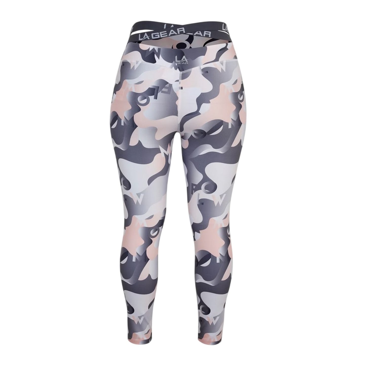 Pink - Back - LA Gear Womens-Ladies Camo Skinny Leggings