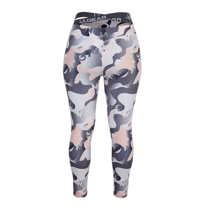 Pink - Back - LA Gear Womens-Ladies Camo Skinny Leggings