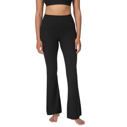 Black - Side - Sweaty Betty Womens-Ladies Ribbed Leggings
