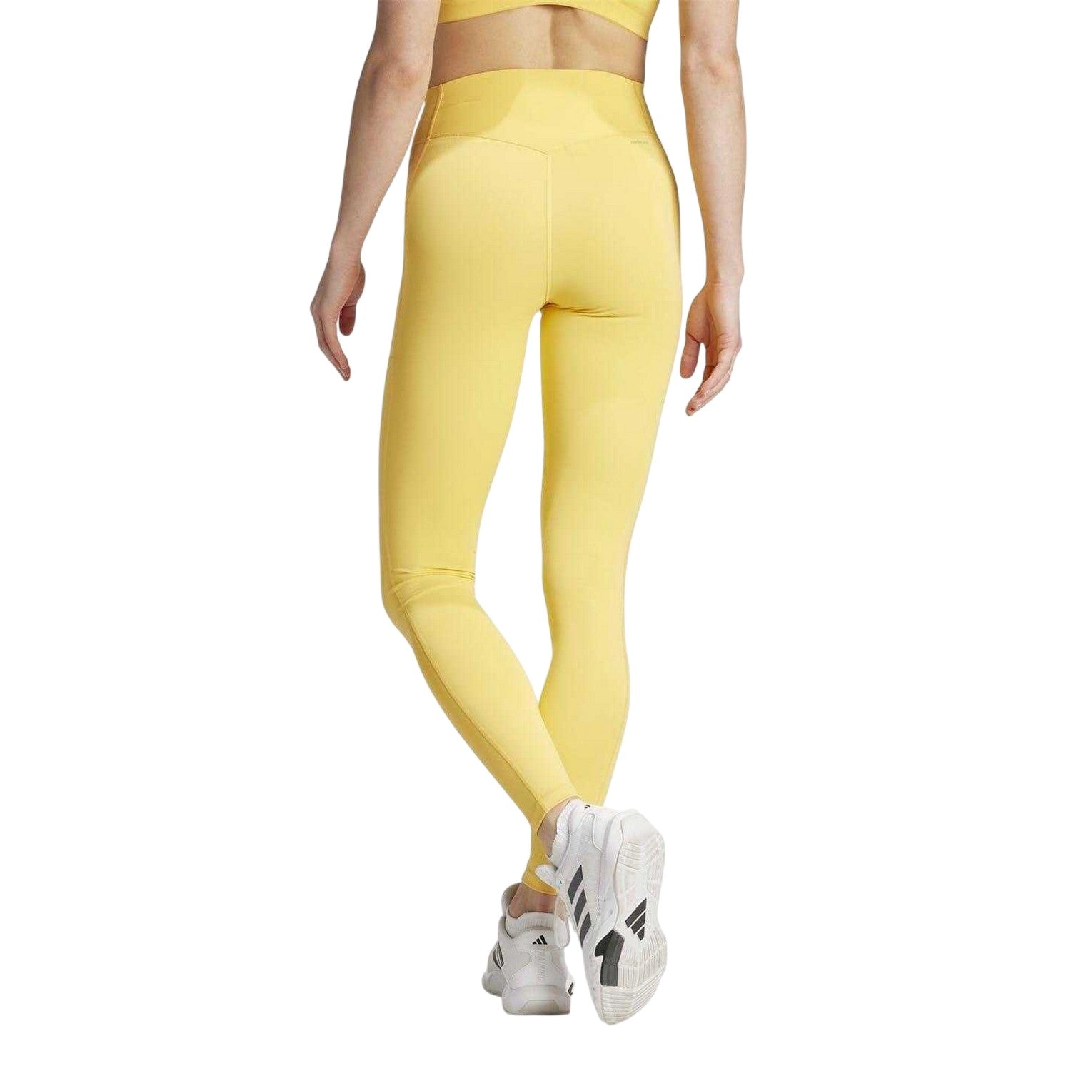 Yellow - Back - Adidas Womens-Ladies Opt Series 1 Leggings
