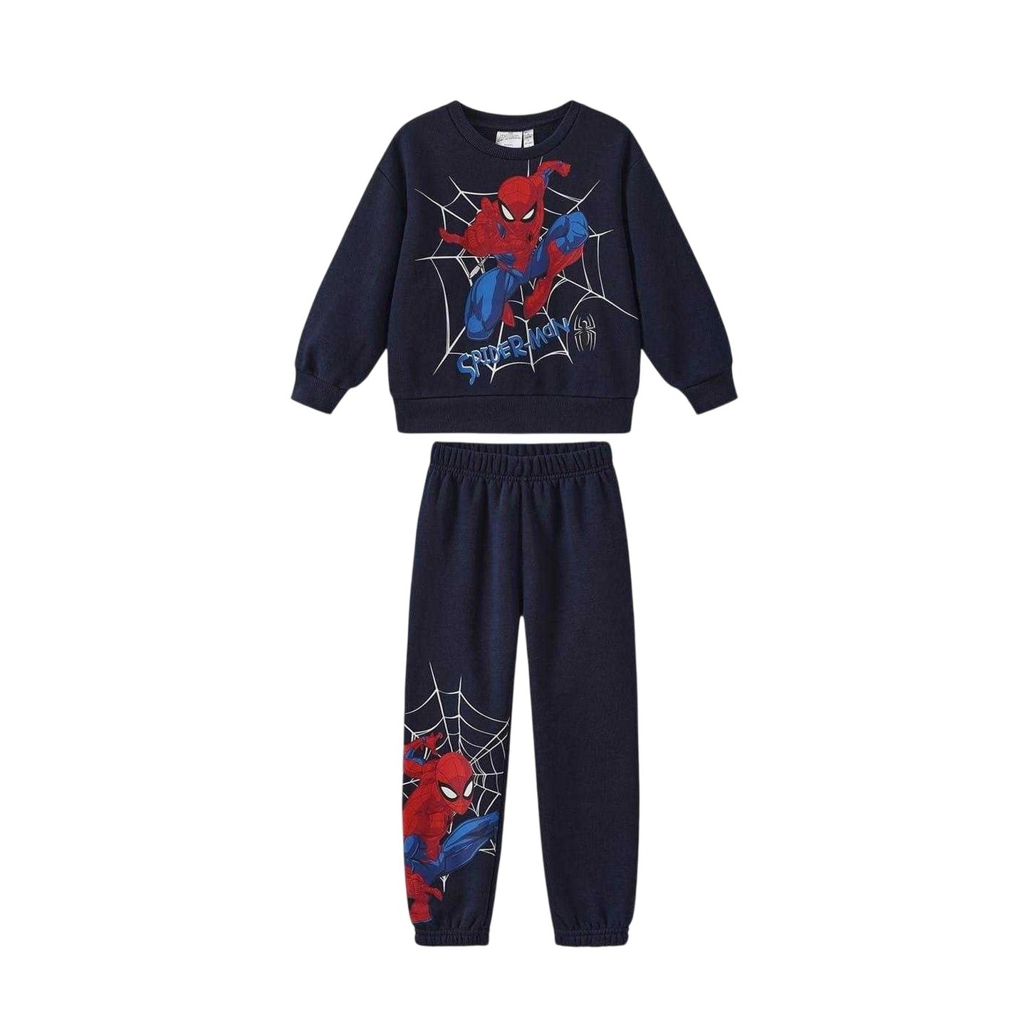 Red-Blue - Front - Spider-Man Childrens-Kids Sweatshirt & Jogging Bottoms