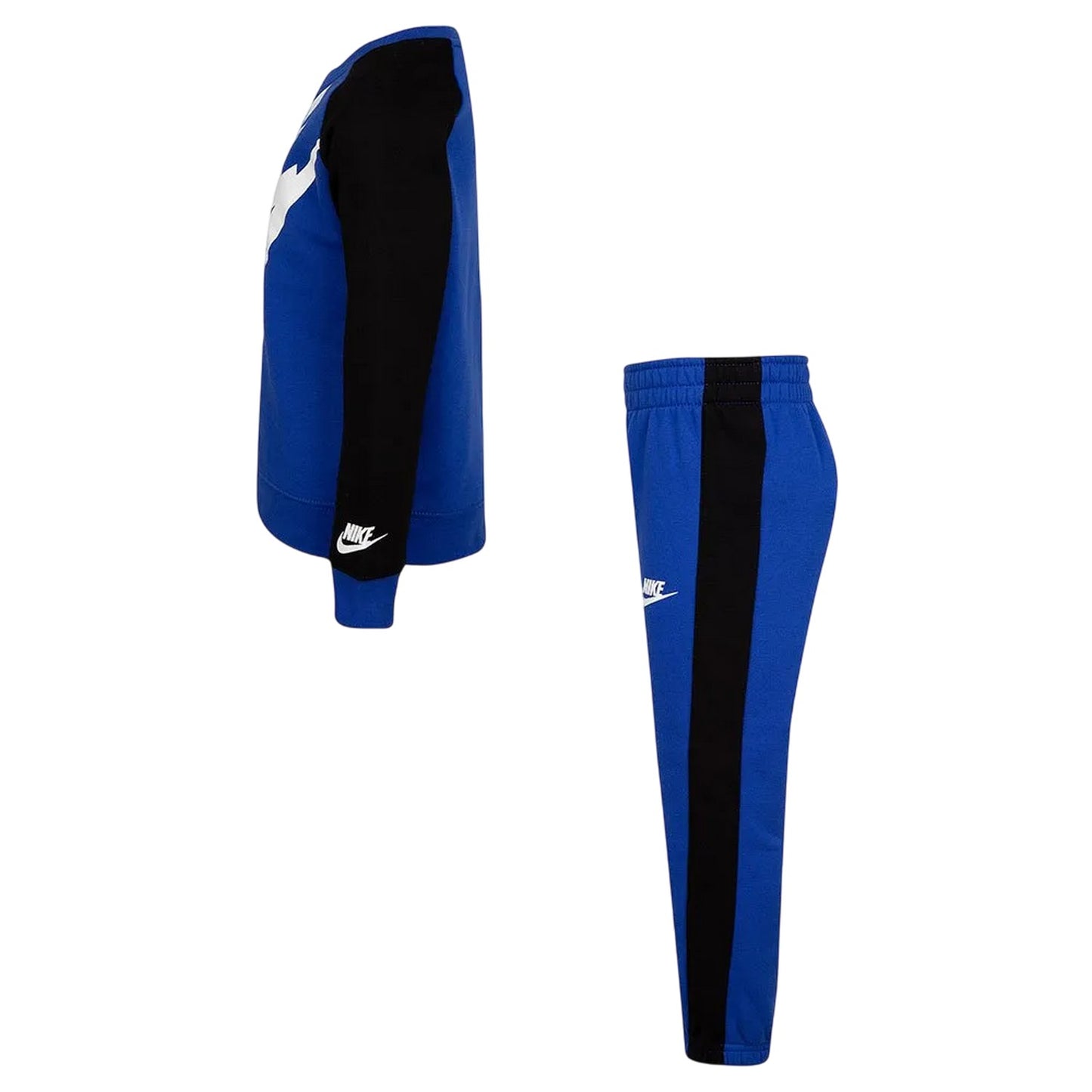 Royal Blue - Side - Nike Childrens-Kids Futura Raglan Athletic Sweatshirt & Jogging Bottoms