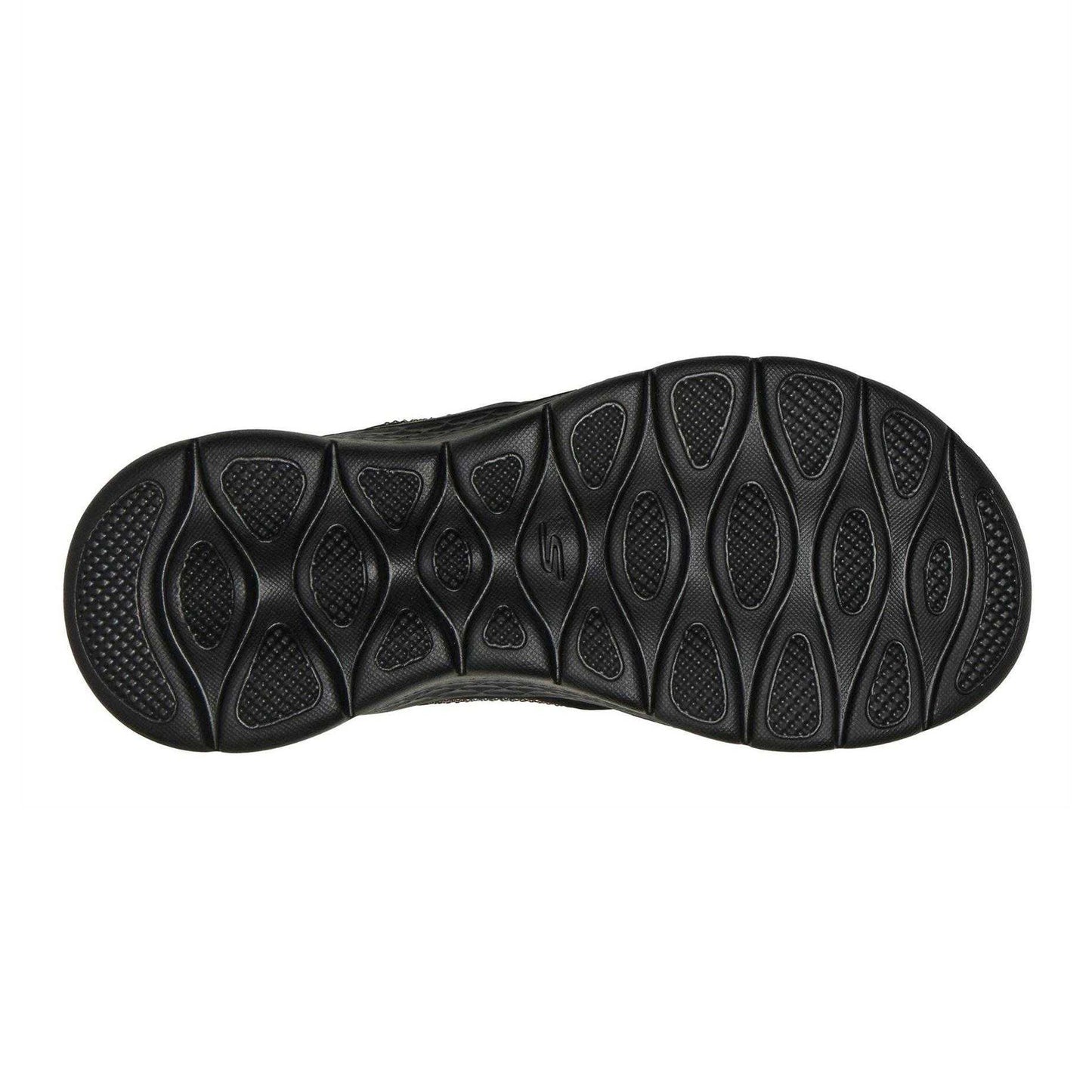 Black - Lifestyle - Skechers Womens-Ladies Go Walk Arch Fit Rhinestone Flat Flip Flops
