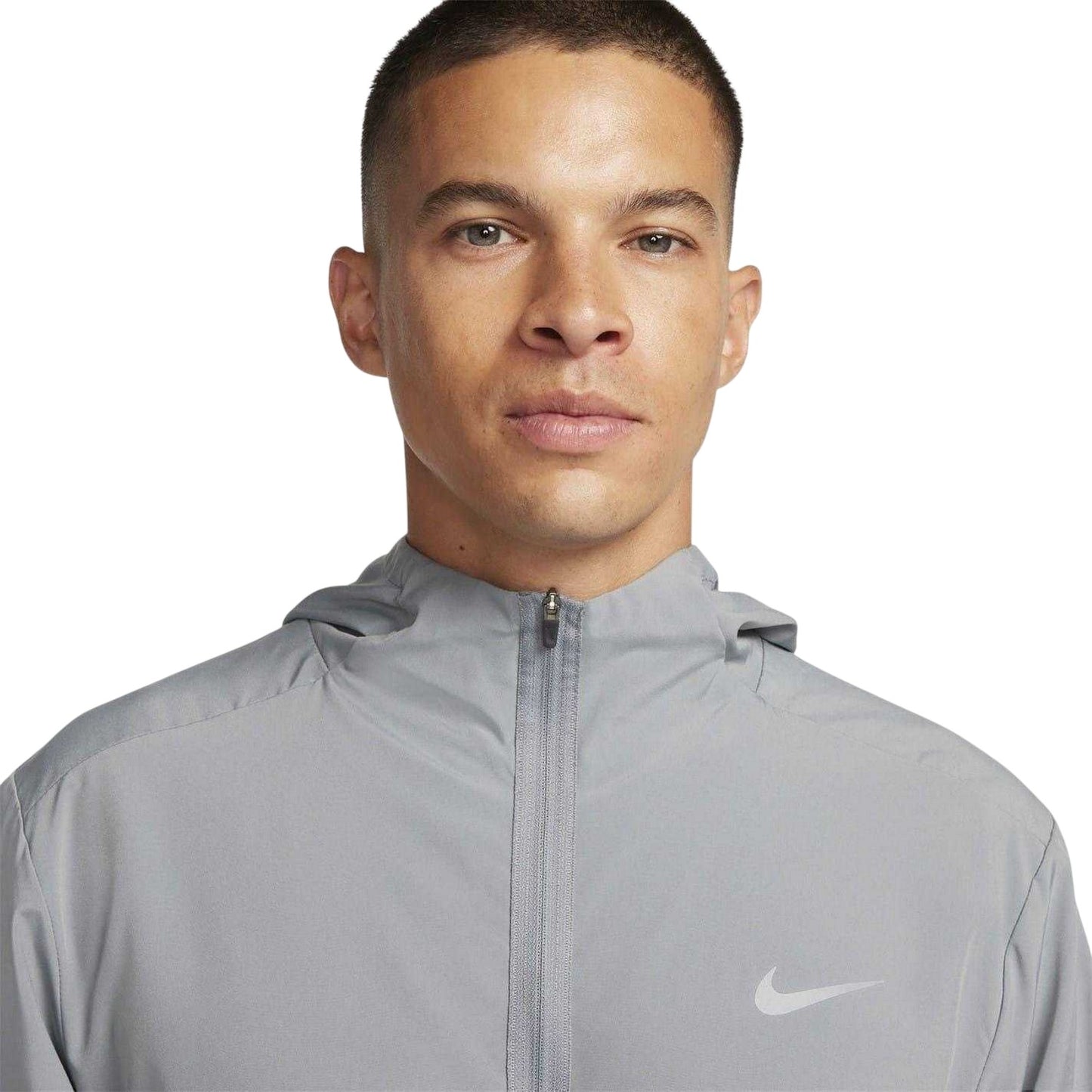Smoke Grey - Side - Nike Mens Form Swoosh Dri-FIT Hooded Jacket