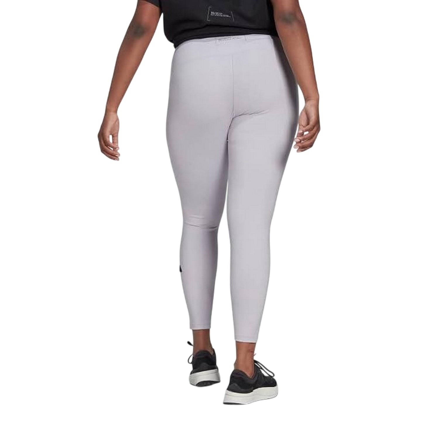 Purple - Back - Adidas Womens-Ladies Cotton High Waist Leggings