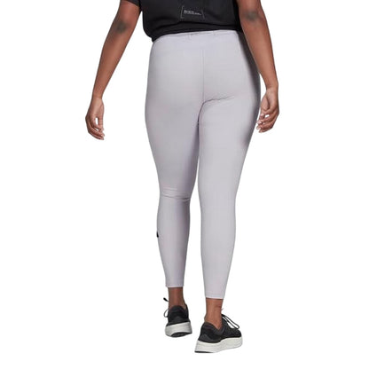 Purple - Back - Adidas Womens-Ladies Cotton High Waist Leggings