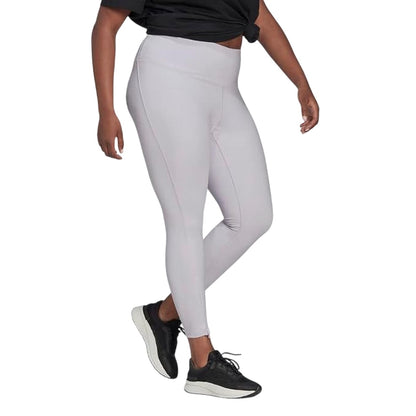 Purple - Side - Adidas Womens-Ladies Cotton High Waist Leggings