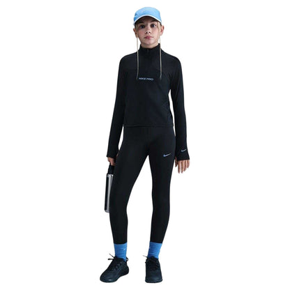 Black - Side - Nike Womens-Ladies Pro Compression Leggings