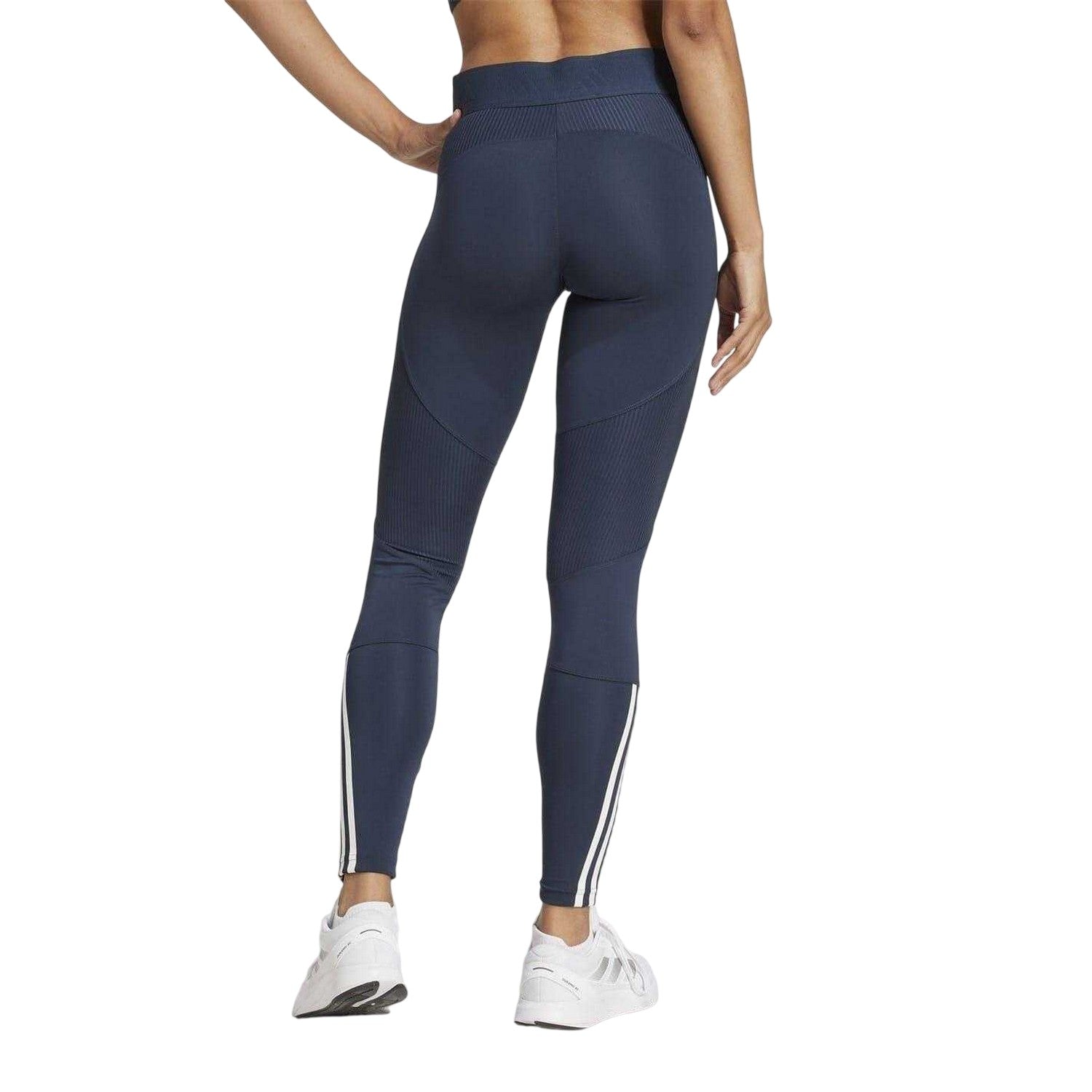 Blue - Back - Adidas Womens-Ladies Hyperglam Leggings
