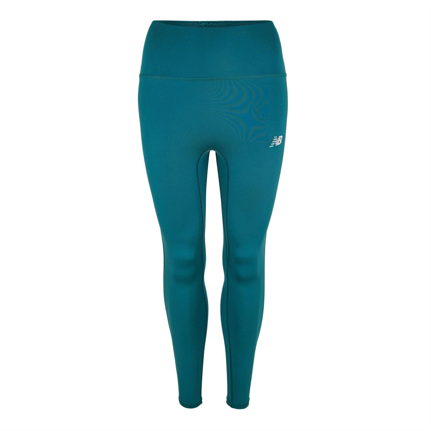 Green - Front - New Balance Womens-Ladies Fitted Leggings