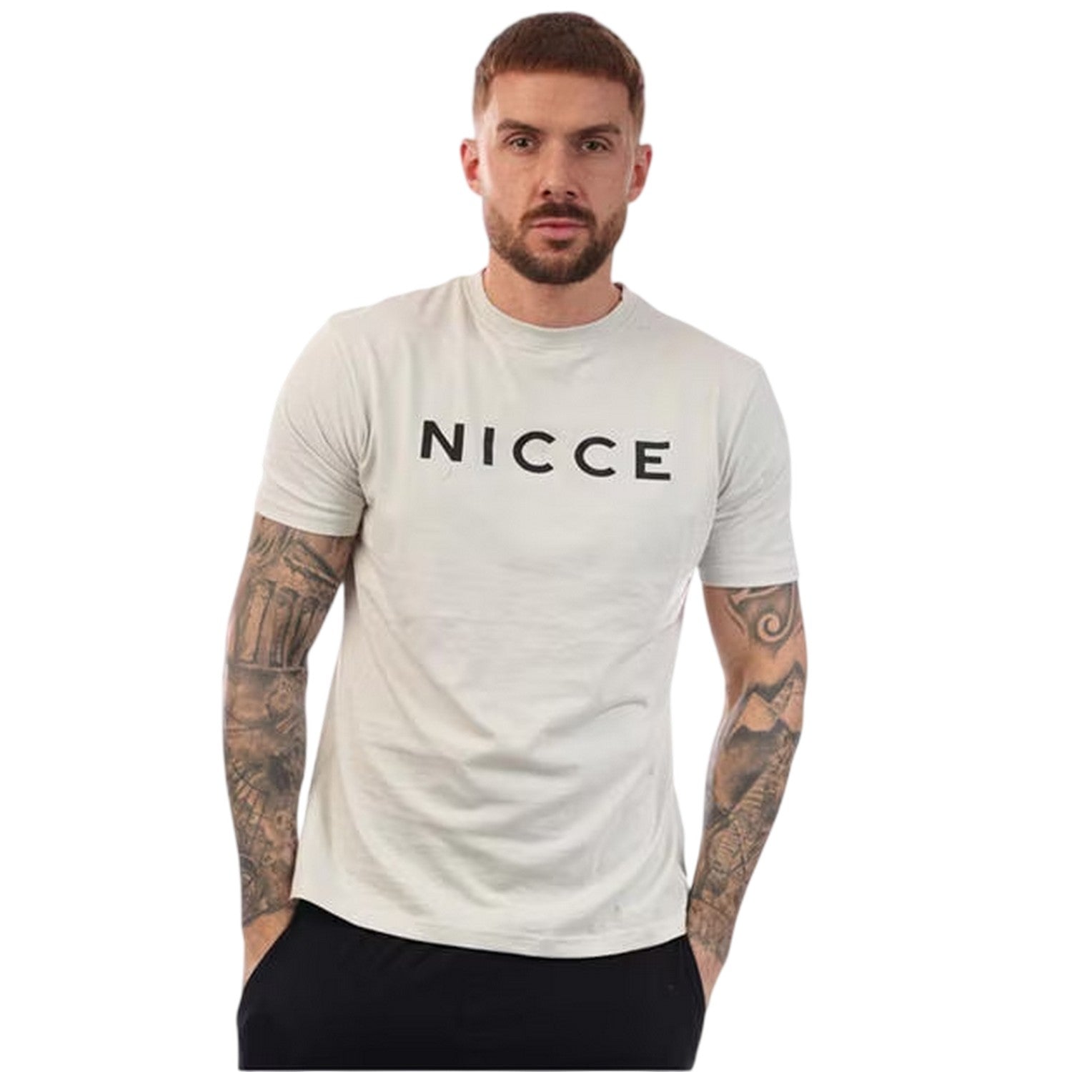 Black - Side - Nicce Mens Aderyn Cotton Loungewear Set