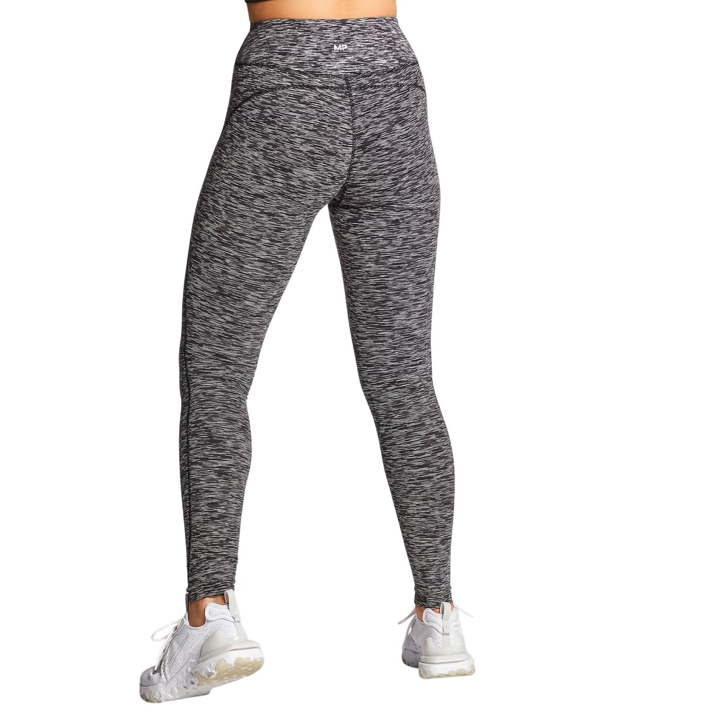 Grey - Back - Mp Womens-Ladies Space Dye Shaping Leggings