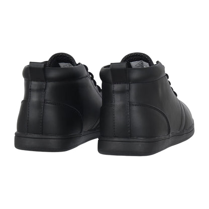 Black - Back - Lee Cooper Mens Finch Faux Leather Flat Chukka Boots
