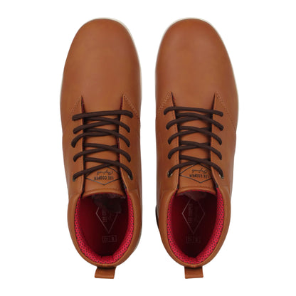 Tan - Lifestyle - Lee Cooper Mens Finch Faux Leather Flat Chukka Boots