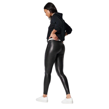 Black - Back - Spanx Womens-Ladies High Waist Leggings