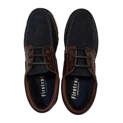 Navy-Brown - Lifestyle - Firetrap Mens Jose Classic Leather Shoes