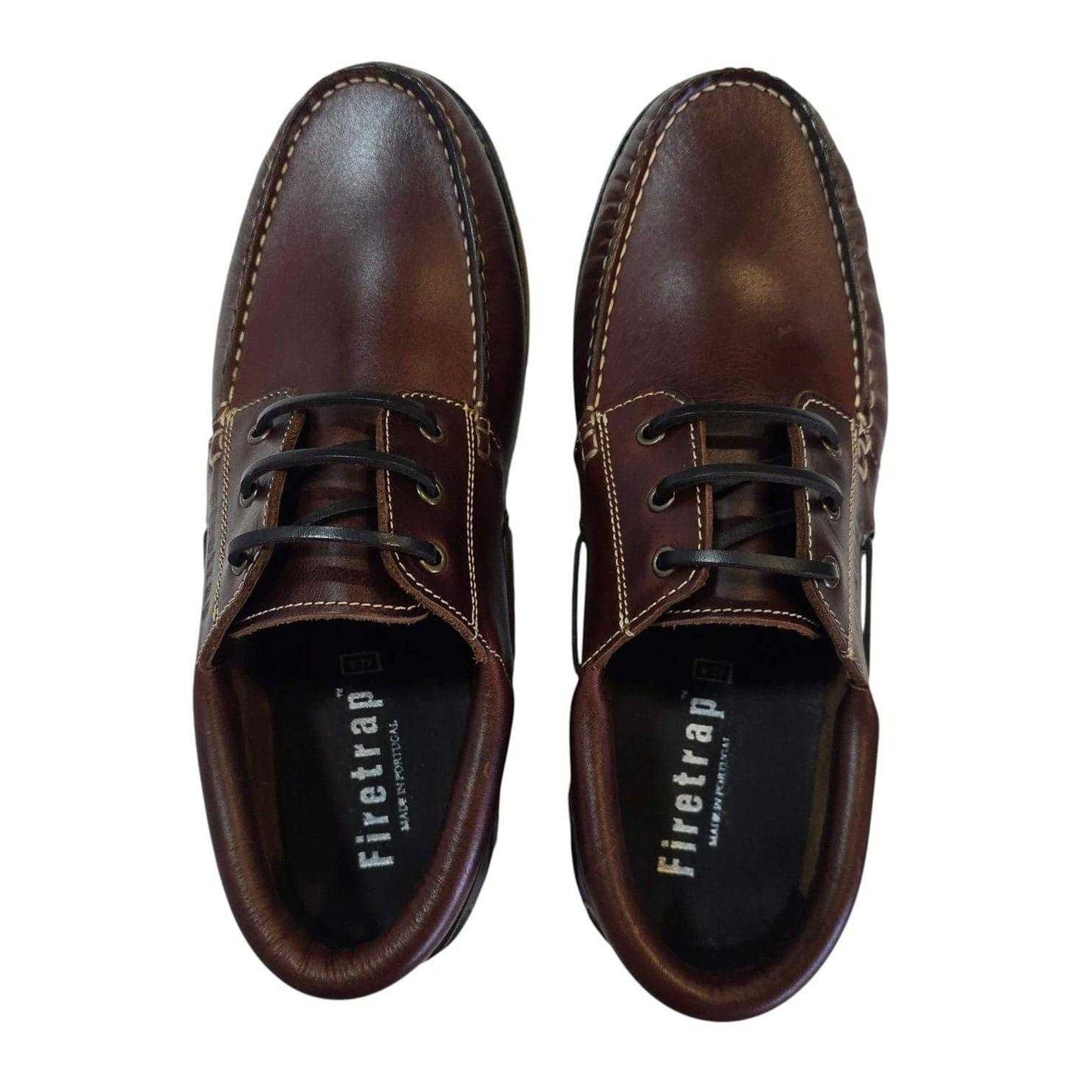Bordeaux Red - Lifestyle - Firetrap Mens Jose Classic Leather Shoes