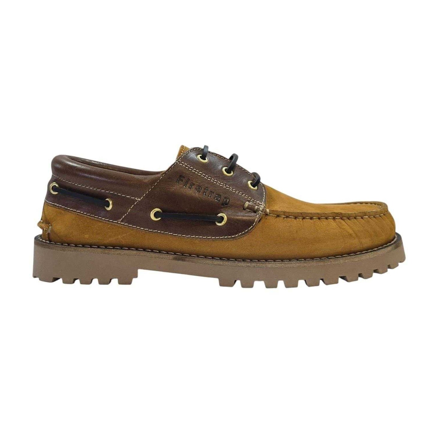Honey-Bordeaux Red - Front - Firetrap Mens Jose Classic Leather Shoes