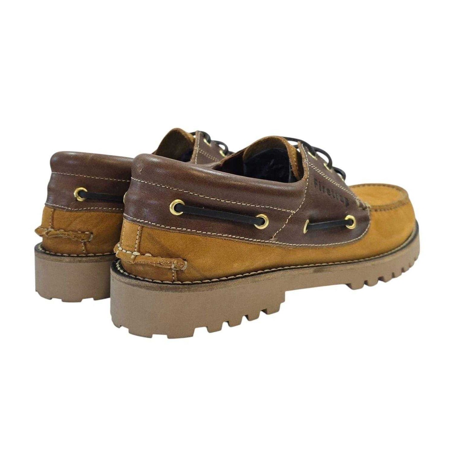 Honey-Bordeaux Red - Back - Firetrap Mens Jose Classic Leather Shoes